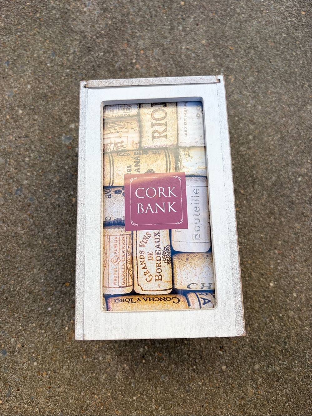 Wine Cork Storage Box - White
